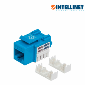 INTELLINET 210737 - Jack RJ45 CAT6 Keystone / de impacto 110 / color azul