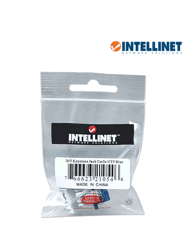 INTELLINET 210546 - Jack CAT 5e / De impacto 110 / Keystone / Color azul - Image 2