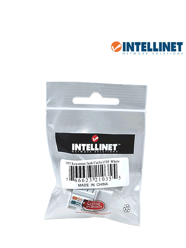 INTELLINET 210355 - JACK CAT 5e / DE IMPACTO / (KEYSTONE) / BLANCO - Image 2