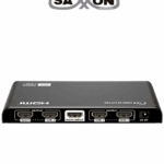 SAXXON LKV314HDR-V3.0 - Divisor HDMI 4K con 1 entrada y 4 salidas, resolución 4K x 2K Ultra HD y 1080P Full HD, soporta HDR, salidas de video combinadas en 4K y 1080P, con alcance de hasta 10 metros en entrada y salidas.