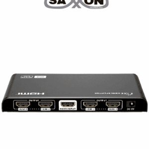 SAXXON LKV314HDR-V3.0 - Divisor HDMI 4K con 1 entrada y 4 salidas, resolución 4K x 2K Ultra HD y 1080P Full HD, soporta HDR, salidas de video combinadas en 4K y 1080P, con alcance de hasta 10 metros en entrada y salidas.
