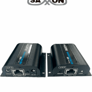 SAXXON LKV372PRO-4.0 - Kit extensor de video HDMI/ Resolucion 4K/ CAT 6/ 6A Cobre / PoC/ Hasta 50 metros/ Loop HDMI en transmisor/ Transmisor IR/ Plug and play/ Solo se Energiza el Transmisor