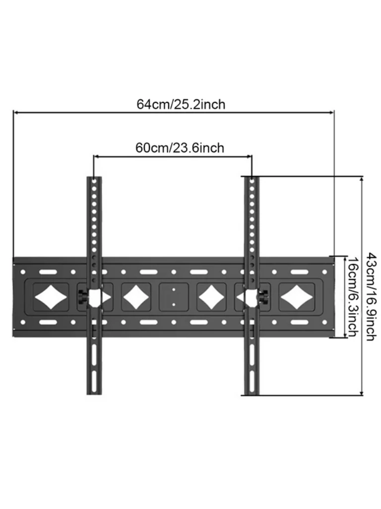 TCE LMDBJ05 - Soporte de Pared Fijo para Pantallas de 32 a 75 " , Carga Máxima 75Kg , VESA 600x400mm / 400x400mm / 400x200mm , Ajuste de Inclinación - Image 4