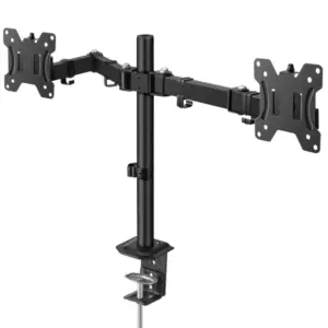 TCE LMG15NB - Soporte de Escritorio para 2 Monitores de 14 a 32" , Carga Máxima 9Kg por brazo , VESA 75x75mm / 100x100mm , Ajuste Inclinación y Rotación
