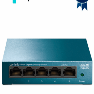 TP-LINK LS105G - Switch de escritorio Gigabit de 5 puertos 10/100/1000Mbps y carcasa metálica.