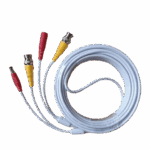 TCE LMG-BNC10W-Cable Coaxial Armado de 10 Metros para Video y Energía / Color Blanco / Soporta Cámaras HD / Conectores BNC y de Energía  /  Soporta: AHD/CVI/TVI/CVBS