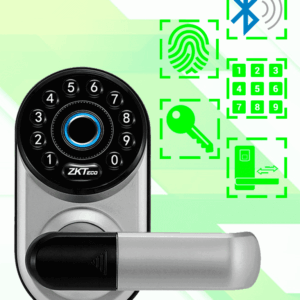 ZKTECO ML300 - Cerradura Inteligente con Teclado y Verificación de Huella, Conectividad Bluetooth, Capacidad para 100 Usuarios, Compatible con la App Zsmart