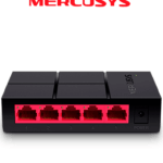 MERCUSYS MS105G - Switch no administrable para escritorio con 5 puertos 10/100/1000 Mbps, diseño compacto y función Plug and Play.