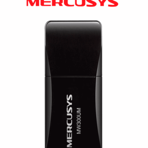 MERCUSYS MW300UM - Adaptador inalámbrico N, 300 Mbps, 2.4 GHz, 2 antenas internas, diseño portátil