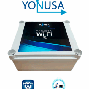 YONUSA MWFLITE - Módulo Wifi Lite compatible con energizadores NG Modular, NG Convencional, Alta Frecuencia Anti Plantas y Doble Zona, Uso con aplicación gratuita Yonusa Plus compatible con sistemas iOS y Android para notificaciones de eventos.