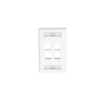PANDUIT NK4FWHY - Faceplate de pared / 4 puertos / Color Blanco /La placa frontal NetKey™ es compatible con un módulo Keystone