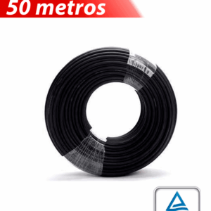 Cable Fotovoltaico H1Z2Z2-K - Carrete 50 metros lineales Cable Fotovoltaico Color Negro 6mm2/ Calibre 10AWG / Cubierta libre de halógenos cero propagación de llama / 1.0/1KVAC, 1500DC / MAX VOLTAJE 1800 VDC