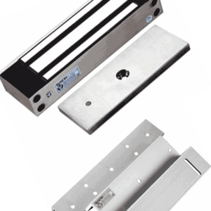 YLI YM500NWPACK - Paquete de Cerradura Magnética para exterior YM500NW y Soporte de Fijación tipo ZL / Fuerza de Sujeción 500kg (1200LB) / Para puertas de madera, vidrio y metálicas / IP68