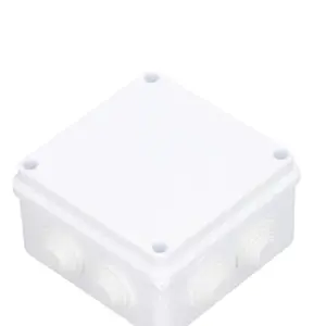 SAXXON PB100 - Caja de conexiones con 7 entradas / PVC libre de halógenos / Compatible con cámaras Bullet / Domo / Dimensiones 100 x 100 x 70 mm (Ancho x Alto x Fondo) / IP55