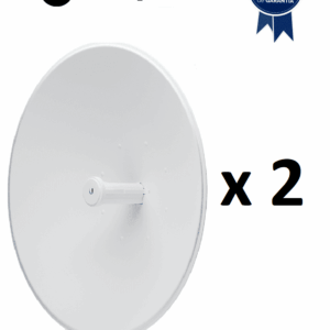 UBIQUITI KIT PTP PBE-5AC-620 - Kit de 2 piezas para enlace PTP en banda de 5 GHz con antena integrada de 29 dBi y tecnología airMAX AC, rendimiento superior a 450 Mbps, baja latencia y alta estabilidad para redes empresariales o ISP.