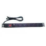 SAXXON PDU06-15A - Barra PDU con 6 Contactos Individuales , 15 Amp , 120V , 1UR , Protección contra rayos , Aleación de Aluminio