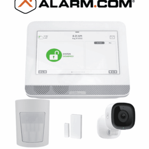 QOLSYS IQ4 HUB Video Basico - Paquete que contiene Sistema de Alarma IQ 4 HUB , con pantalla táctil de 7", Power G 915 Mhz 1 sensor PIR inalámbrico PGP9914, 1 sensores magnéticos inalámbrico PG9303 y Cámara Interior alarm.com ADCV523