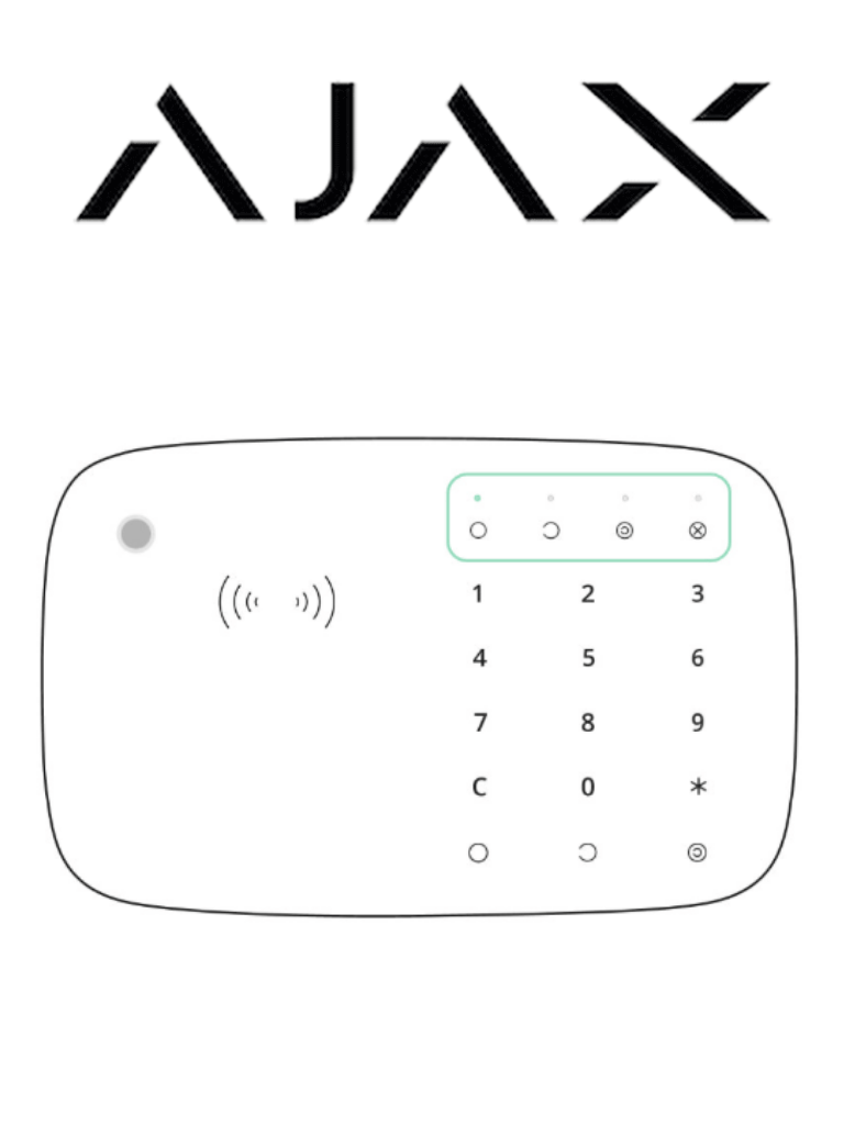 AJAX KeyPad Combi (9NA) - Teclado táctil inalámbrico con sirena incluida y lector DESFire. - Image 4