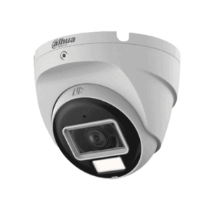 DAHUA HAC-T2A21N-U-IL-A- Cámara Domo de 2 MP Serie Cooper/ Lente de 2.8 mm con Apertura Hasta 100°/ Iluminación Inteligente Hasta 30Mts con IR + 20Mts Luz Calida/ Con Micrófono Incorporado/ Para Exterior IP67/ Metal