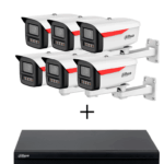 Paquete DAHUA DH-IPC-HFW2249MP-S-LED-0360B-B-PRO- 6 Cámara IP Bullet de 2MP/WizColor/WizSense + DAHUA NVR1108HS-8P-S3/H - NVR de 8 Megapixeles/ 4k/ 8 Canales IP/ 8 Puertos PoE