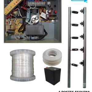 YONUSA PAKEY10000127AF - Paquete de ENERGIZADOR de alta frecuencia ANTIPLANTAS 10 000V / Postes de paso / Postes esquina / Bobina de alambre / Cable bujia / Bateria