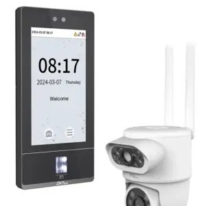 ZKTECO – SenseFace 7A + Cámara gratis Control de acceso y asistencia para 10,000 rostros / 10,000 huellas / Cámara IP 4 MP Ngteco / 50,000 tarjetas de 125kHz / TCP/IP / IP65 / 1 Relevador / Compatible con Software Gratuito ZKBio Zlink