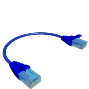 SBE TECH SBE-PCC60.2M-BL28 - Patch cord cat. 6 DIAMETRO REDUCIDO 28 AWG con bota inyectada color azul, 20 cm