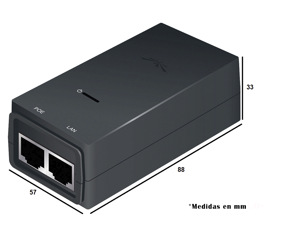 UBIQUITI POE-24-12W-G - Inyector PoE pasivo Gigabit para equipos Ubiquiti de 24 VDC, 0.5A y función de reinicio remoto. - Image 5
