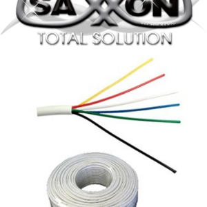 SAXXON OWAC6100J - Cable de alarma / 6 Conductores / CCA/ Calibre 22 AWG / 100 Metros / Recomendable para control de acceso / Videoportero / Audio / Reforzado