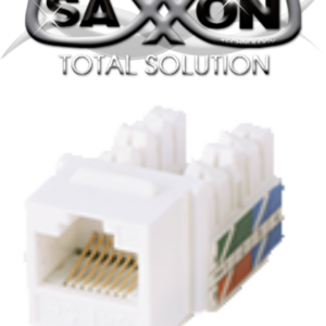 SAXXON M2656W - Modulo jack keystone RJ45 / 8 Hilos / CAT 6 / Compatible con calibres AWG 22-26 / Color blanco
