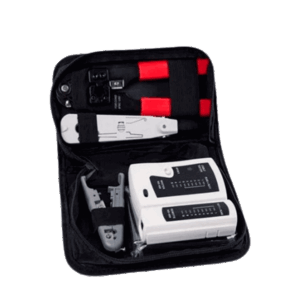 TCE LN-NET-TK-30 - Kit de Herramientas para Instalación de Redes, Probador de Cables, Ponchadoras RJ45, Pinza de Impacto y Pelacables UTP/STP