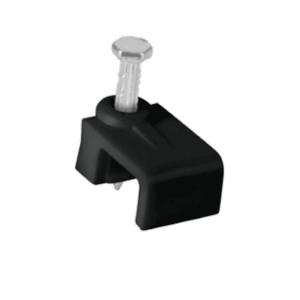 TCE LMG-NCC-5mm-BKQ50 - Grapa cuadrada de pared / medida interna 5 mm / Altura 6 mm / Color negro / Bolsa de 50 piezas