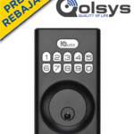 QOLSYS IQDLK-PGK-MB Cerradura con botón pulsador - Cerradura Inteligente PowerG, color negro mate ( Matted Black )