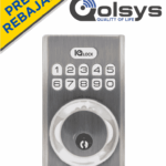 QOLSYS IQDLK-PGK-SN Cerradura con botón pulsador - Cerradura Inteligente PowerG, color Níquel Satinado (Satin Nickel)