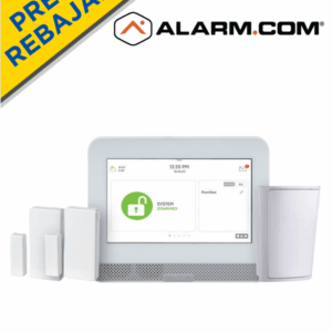 QOLSYS IQ4HUB PACK - Paquete que contiene Sistema de Alarma IQ HUB ALARM.COM autocontenido , con pantalla táctil de 7", Power G 915 Mhz  1 sensor PIR inalámbrico PGP9914 y 2 sensores magnéticos inalámbricos PG9303