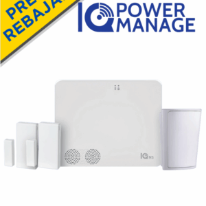 QOLSYS IQ4NS POWER MANAGE PACK - Paquete que contiene Sistema de Alarma IQ4 NS autocontenido sin pantalla, 1 sensor PIR inalámbrico PGP9914 y 2 sensores magnéticos inalámbricos PG9303
