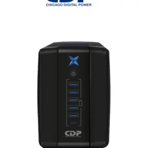 CDP R-UPR1008 - UPS Interactivo de 1000 VA y 500W, con 8 terminales de salida: 4 con respaldo y 4 con supresión de picos.