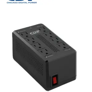 CDP RAVR1408 / Regulador de voltaje CDP de 1410VA/700W con 8 terminales de salida: 4 con AVR/Supresión y 4 con supresión de picos