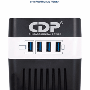 CDP RU-AVR604- Regulador de Voltaje / Supresión de Picos / 600VA / 300W / 4 Puertos USB para Carga de 2.1A Max / 4 Salidas Reguladas / Indicadores Led / Diseño Compacto
