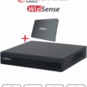 DAHUA XVR1B08-I-SSD - DVR de 8 canales 1080p Lite/ Con disco SSD de 512GB especial para Videovigilancia/ S-XVR Series/ WizSense/ H.265+/ 4 canales con SMD Plus/ Búsqueda inteligente (Humanos y vehículos) /