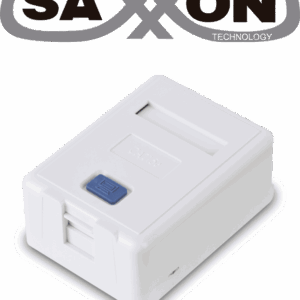 SAXXON A1661 - Caja de montaje en superficie para jack UTP / 1 Puerto / Con etiqueta