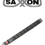 SAXXON SXPDU8P16A- Barra PDU con 8 Contactos Individuales , 15 Amp , 120V , 1UR , Protección contra rayos , Aleación de Aluminio