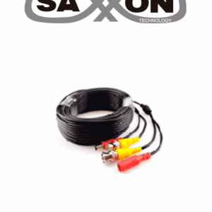 SAXXON SXWB10 - Cable Coaxial Armado / Siamés / Conector BNC RG59 + Conector de Energía / 10 Metros / Para Cámaras 4K / 100% Cobre / Uso interior