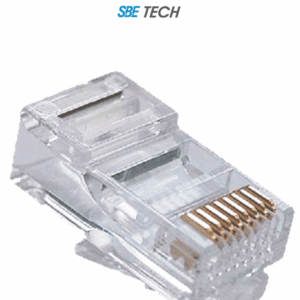 SBE TECH 24018P8C - Plug RJ45 8 posiciones 50 micras de Oro CAT5e (50 pza)