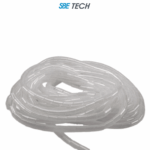 SBE TECH SBEESP6 - Organizador de cables espiral, blanco, 1/4", 10 metros, en rollo