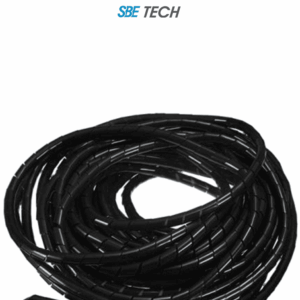 SBE TECH CNESPN12 - Organizador de cable, espiral negro, 1/2 pulgada, rollo de 10 metros