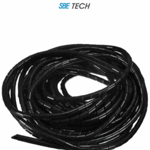 SBE TECH SBEESPN6 - Organizador de cables espiral, negro, 1/4", 10 metros, en rollo