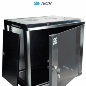 SBE TECH GNLPAR16URP - Gabinete de pared de 16UR, 600x600x850 mm con paneles laterales desmontables, puerta delantera de cristal templado de 5mm y puerta trasera de acero SPCC de 1.2mm.