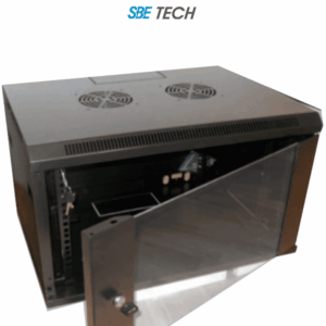 SBE TECH GNLPAR6URP - Gabinete de pared 6UR, 60x60 cm, puerta de cristal templado, cerradura y llaves.