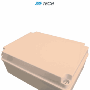 SBE TECH OP380300120 - Caja plástica con tapa opaca de 38x30x12 cm multiusos, IP66, fabricada en material autoextinguible y resistente a la abrasión